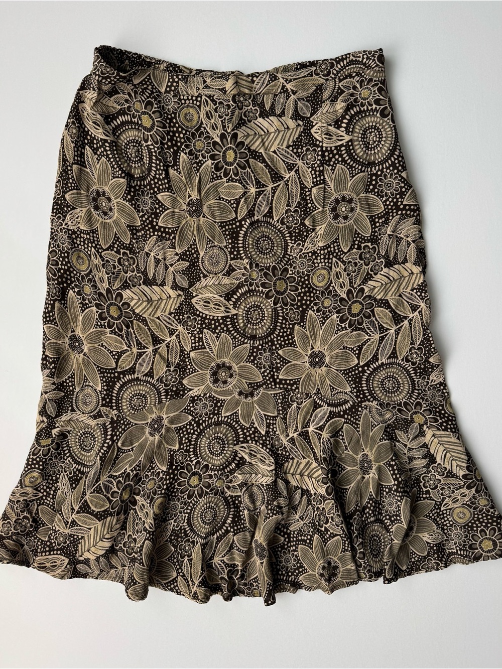 90s Y2K Boho Indie Fairycore Floral Midi Skirt